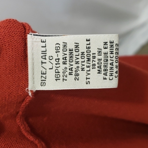 JESSICA Knit Pointelle Burnt Orange Sweater Vest - Picture 7 of 7